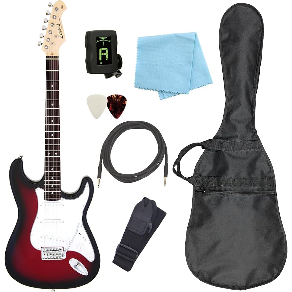 Electric guitar beginner set Stratocaster type 7-piece set Legend LST-Z RBS [98765]