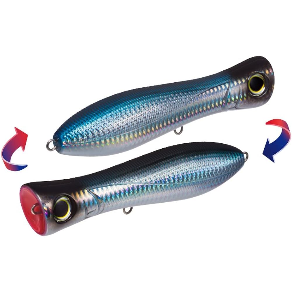 YO-ZURI Lure Popper Bull Pop 150mm CHBL Weight: 70g R1154-CHBL-Holo Black