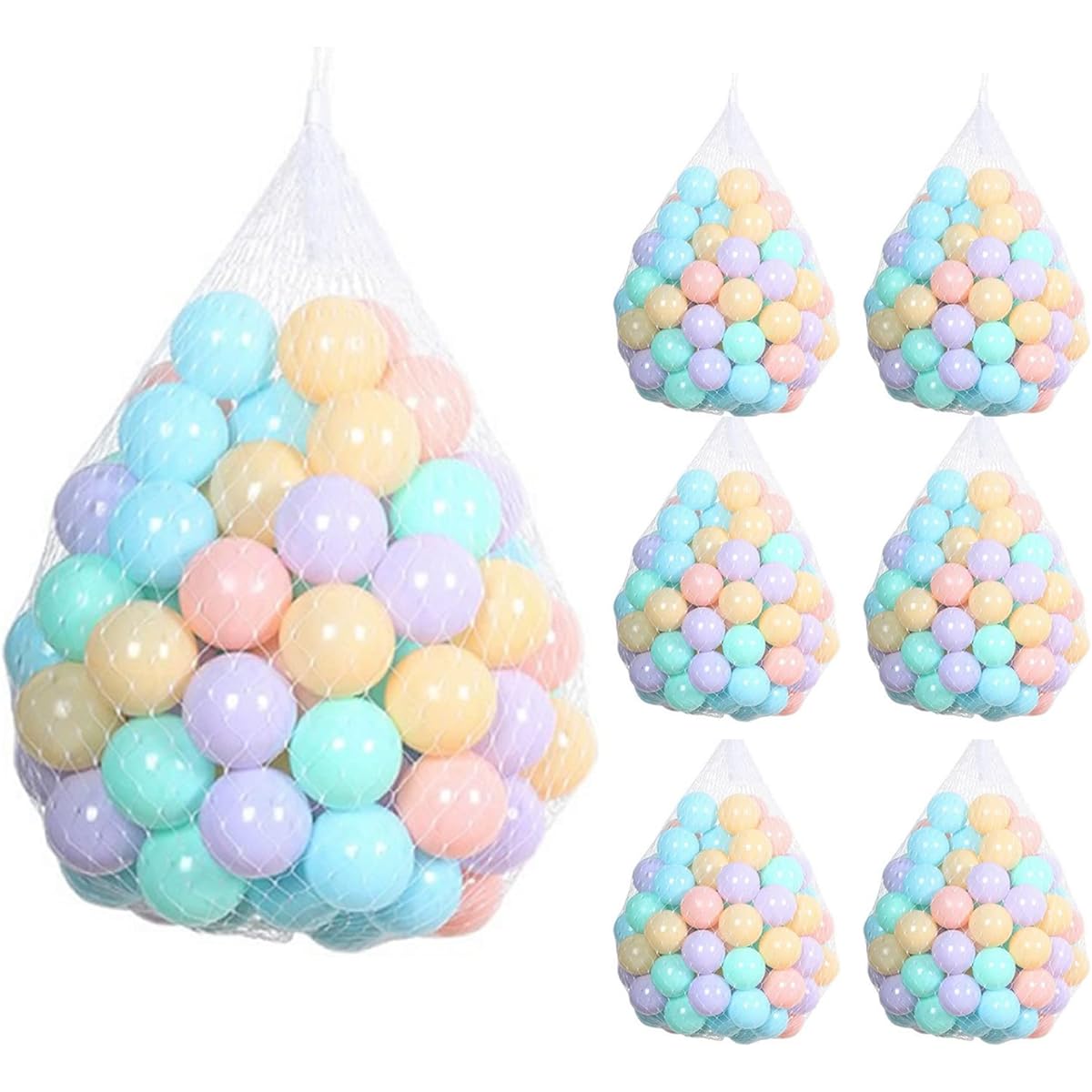 KT Color Ball Set, Ball Pool, Ball Tent, Pool, Storage Bag Included, Great Gift (5cm, 7 Pack Set) [Parallel Import]