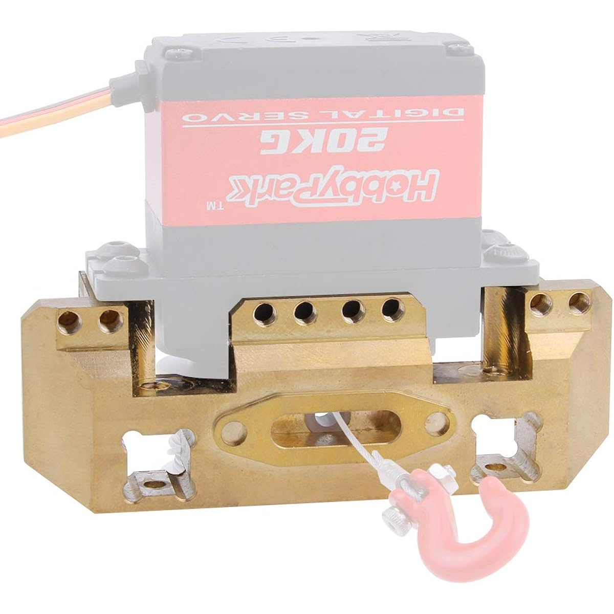 Hobbypark Heavy Duty TRX4 Brass Front Bumper with Servo Mount for Traxxas TRX-4 1/10 RC Crawler Car Upgrade Parts