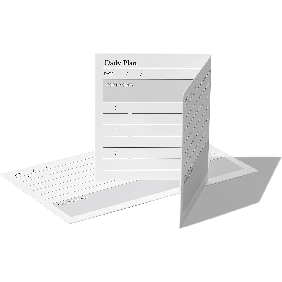 Notsu Daily Plan Scored Notecards (Pack of 50) | Thoughtfully designed double-sided cards for personal and professional organizations