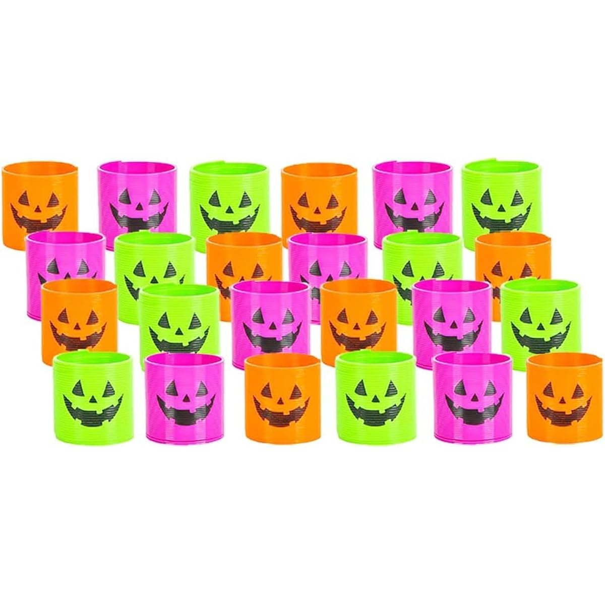 The Dreidel Company Halloween Coil Springs Jack-o-Lantern Circle Shaped Coils for Kids Party Favors, 1.4" (35mm) (Pack of 144)