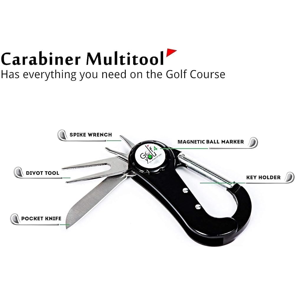[Golf4You] Golf supplies and accessories. Golf accessories multi-functional stainless steel multi-tool 5-in-1. Golf fork repair. golf marker. Golf wrench ... Golf accessories