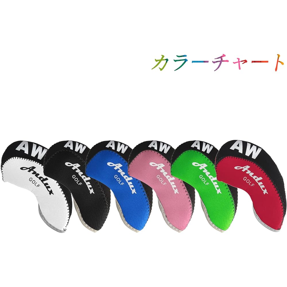 Andux Golf Club Head Cover for Irons Numbered Iron Cover 10 Pieces/Set MT/A