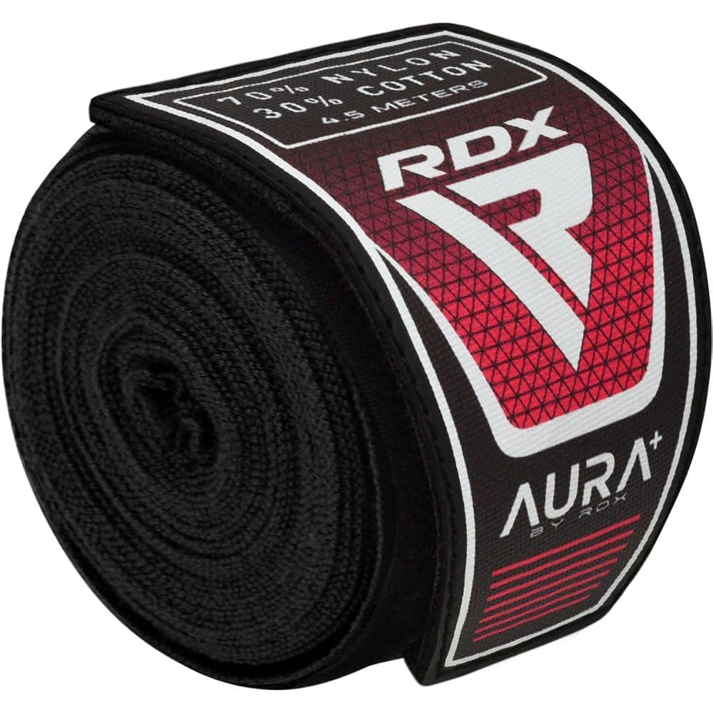 RDX Vantage AURA+ Series Boxing Kickboxing Muay Thai Martial Arts MMA Sparring Mixed Martial Arts Gym Training Practice (4.5m, Black)