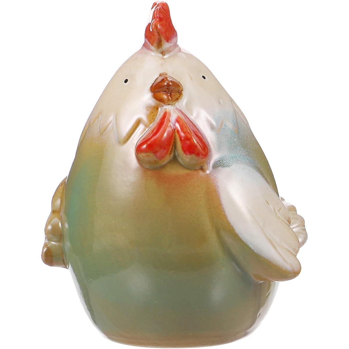 Chicken Piggy Bank, Ceramic Chick Coin Bank Money Saving Pot Jar Decorative Desktop Ornament for Kids Nursery Birthday Gift Present Home Decoration