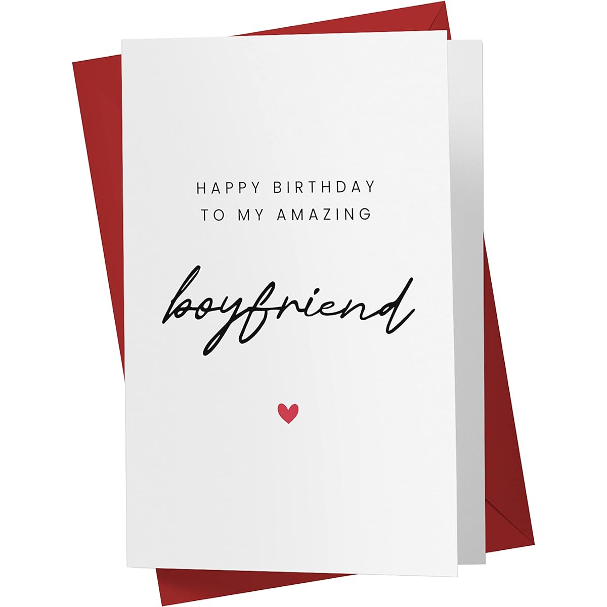 Sweet Birthday Cards for Boyfriend - Sweet Boyfriend Cards - Best Cards for Him - Ideal Birthday Cards from Girlfriend - Karto - Simple Boyfriend