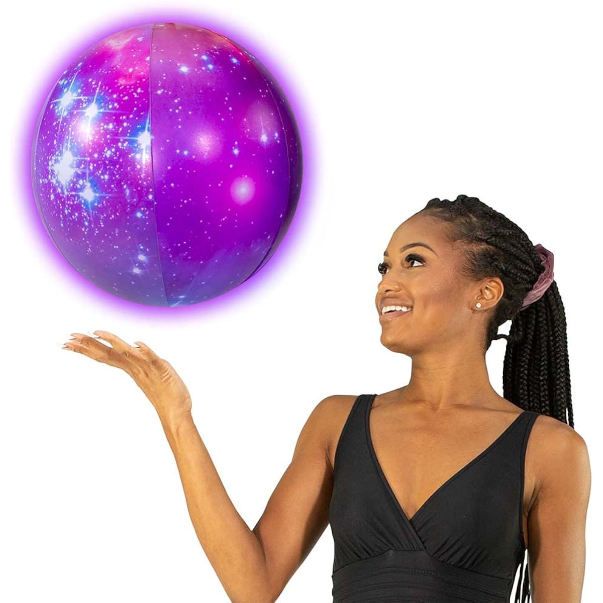 Poolcandy Illuminated Galaxy Beach Ball Jumbo 13.75 inch