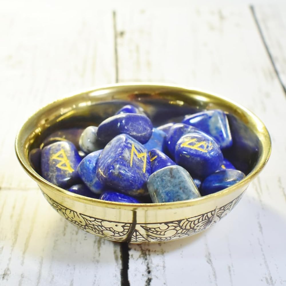 Sedona's Magic Rune Stone Set of 25 (Lapis Lazuli)