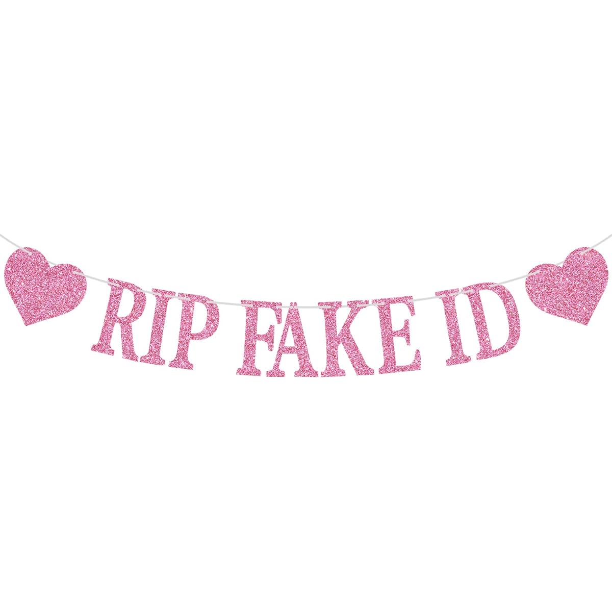 Pink Giltter Lip Fake ID Banner 21 Legal/Cheers to 21/Happy 21st Birthday/Twenty One/Finally 21 21st Birthday Party Decorations Supplies