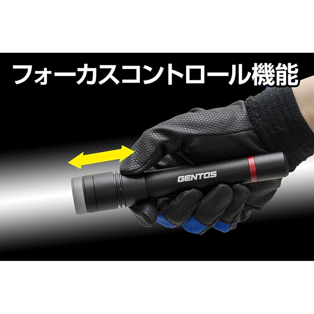 GENTOS Flashlight LED Light AA Battery Operated Powerful 480 Lumens Rexceed RX-332D Handy Light Flashlight