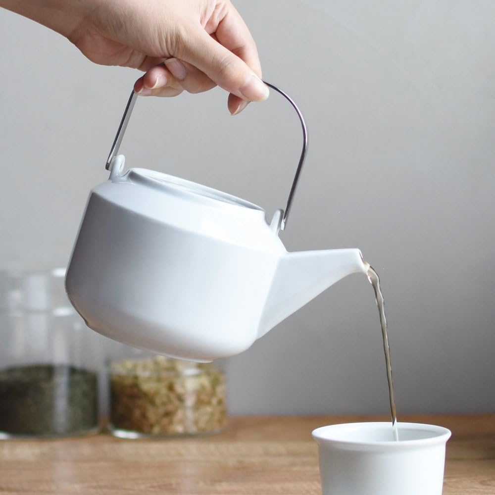 KINTO LT Teapot 600ml White with Strainer Dishwasher Safe 21232