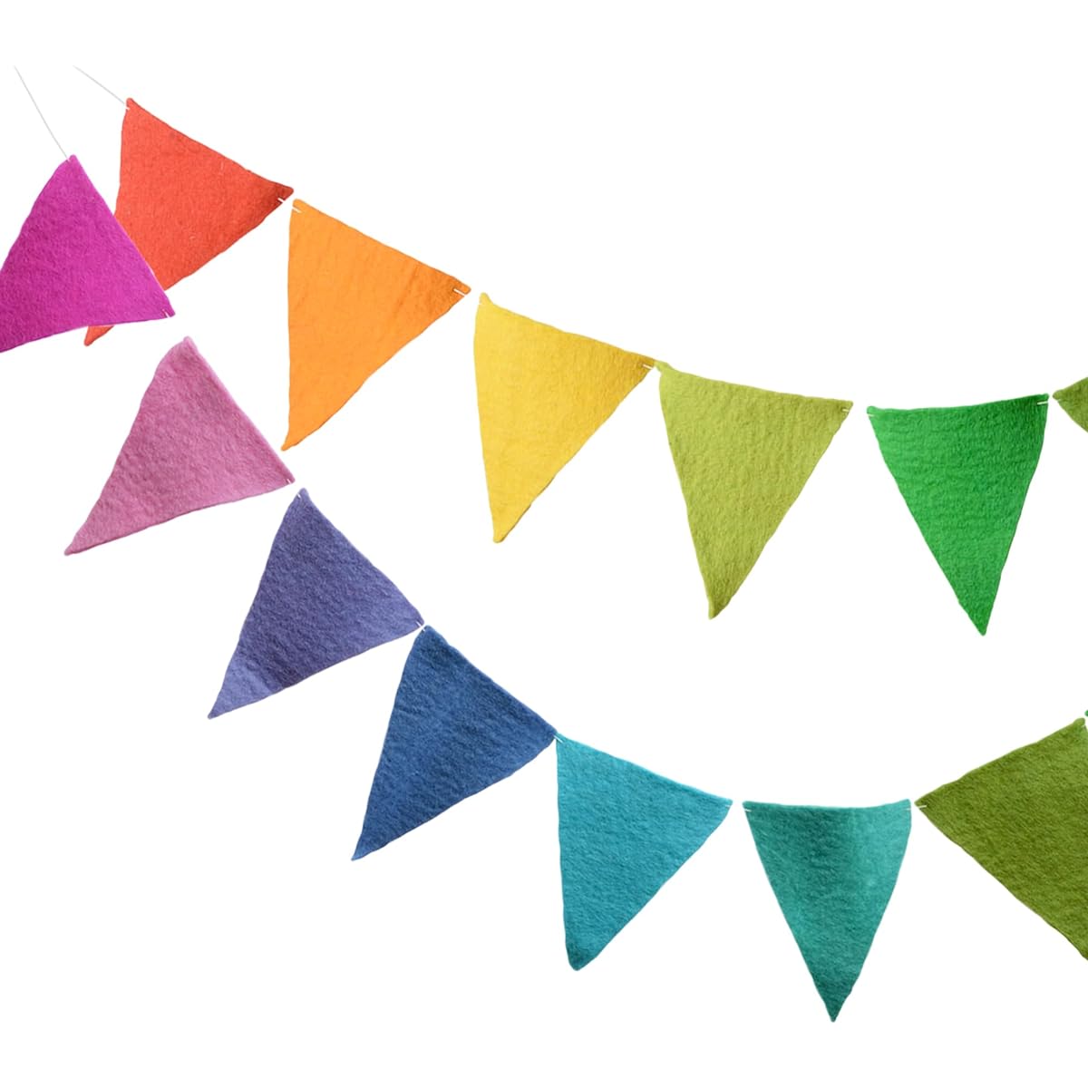 Glaciart One Felt Bunting Banner - Pre-assembled & Tangle-Free - Party Pennant Banner Decorations for Baby Nursery Kids Room Bedroom - Summer Christmas Easter Spring - Home Decor - 8 Feet