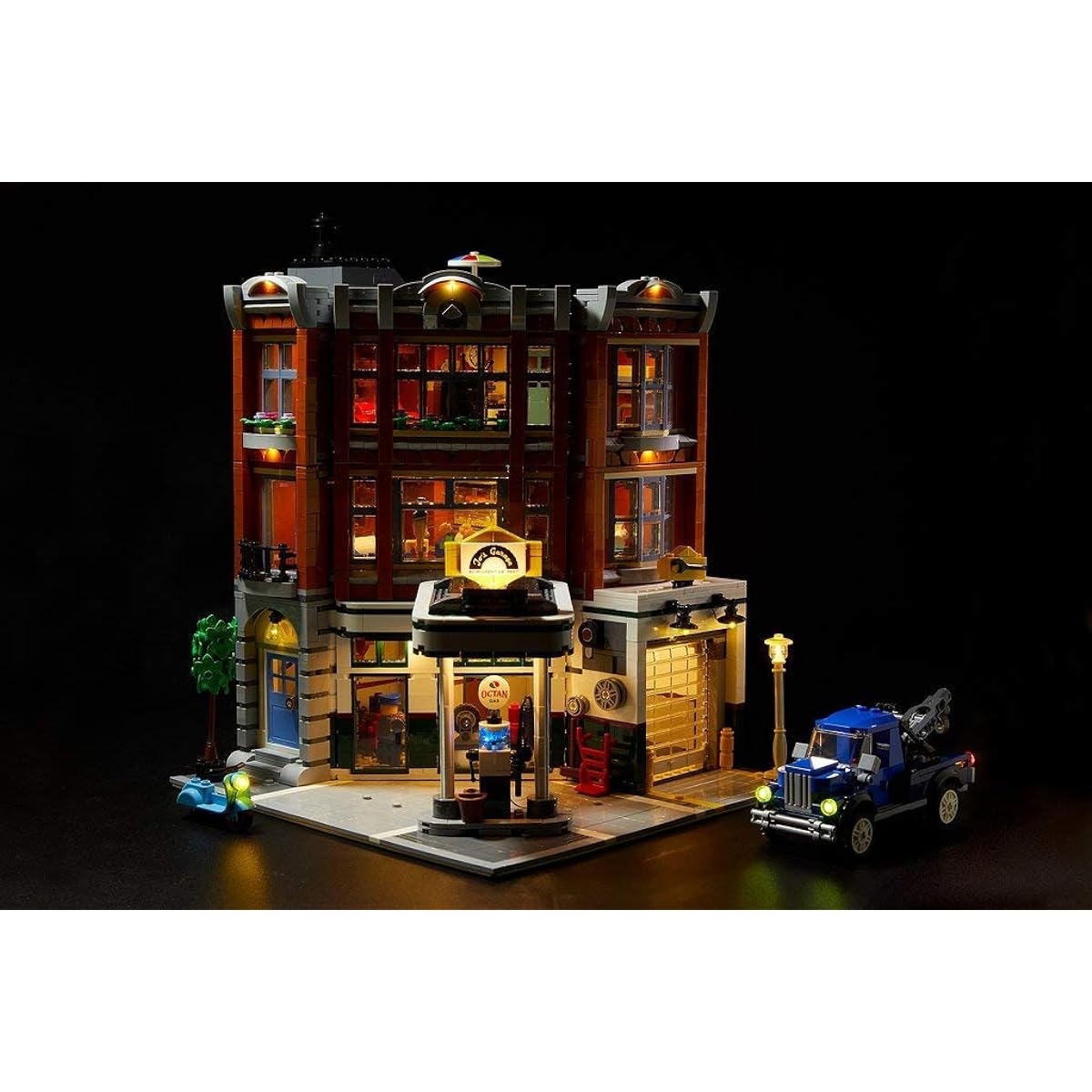 Lego Expert Corner Garage Set 10264 (Lego set not included) LED Lighting Kit