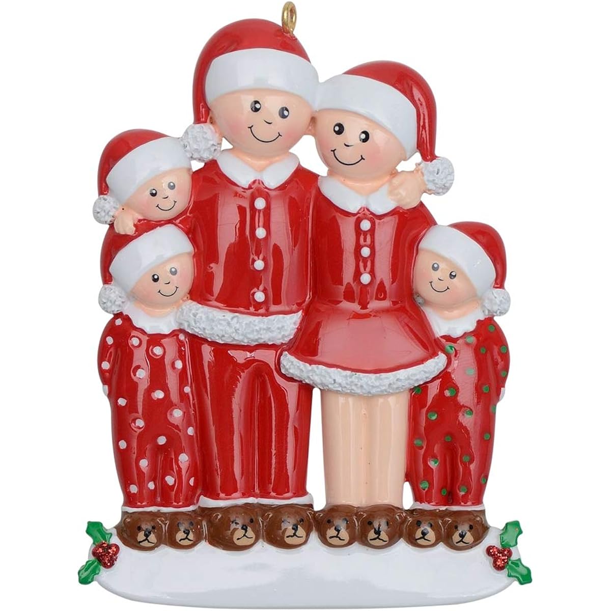 Personalized Family of 5 Christmas Ornament - Family Christmas Ornaments 2022 - Durable Resin Christmas Tree Decorations