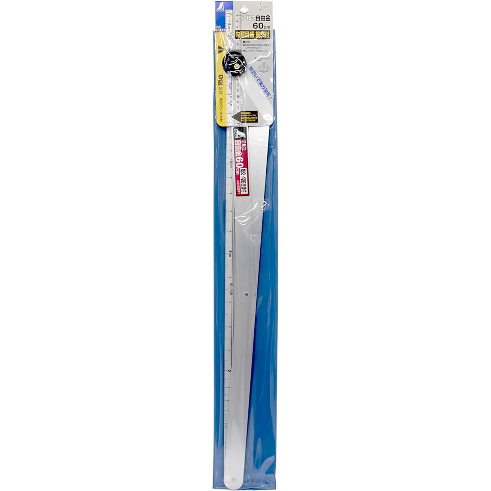 Shinwa Sokutei Aluminum free gold brace with scale 600mm 62571