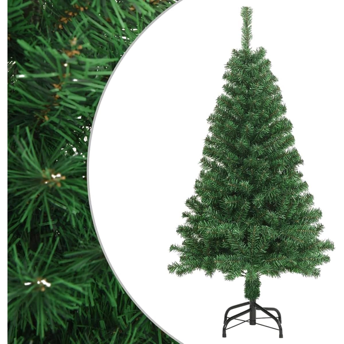 vidaXL Fake Christmas Tree with Thick Branches, Green, 150cm, PVC