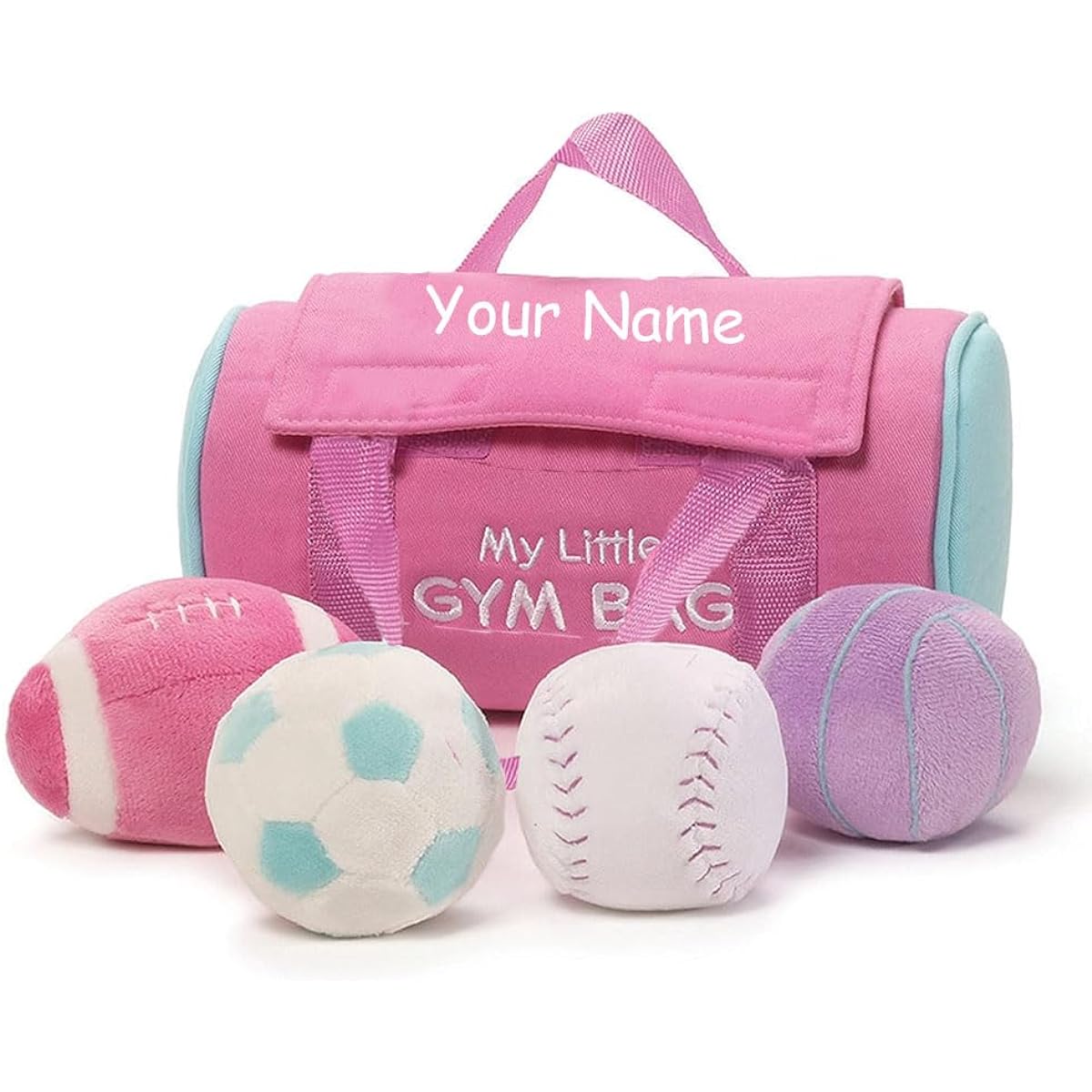 Baby Playset My Little Gym Bag Playset Pink Plush Toy Activity Ball with Carry Pouch