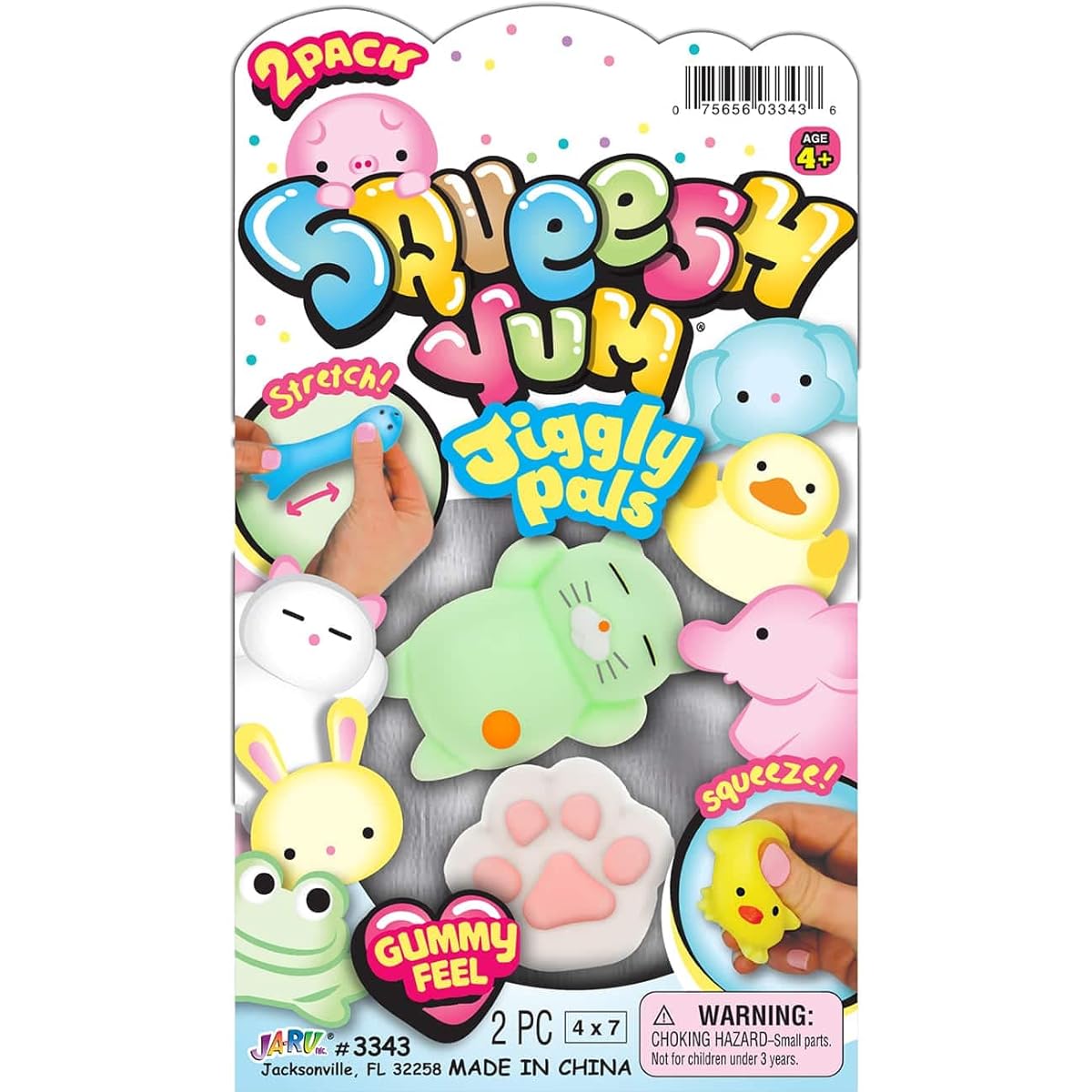 36 Pack: Ja-Ru® Squeesh Yum® 2 Jiggly Pals, 72 total