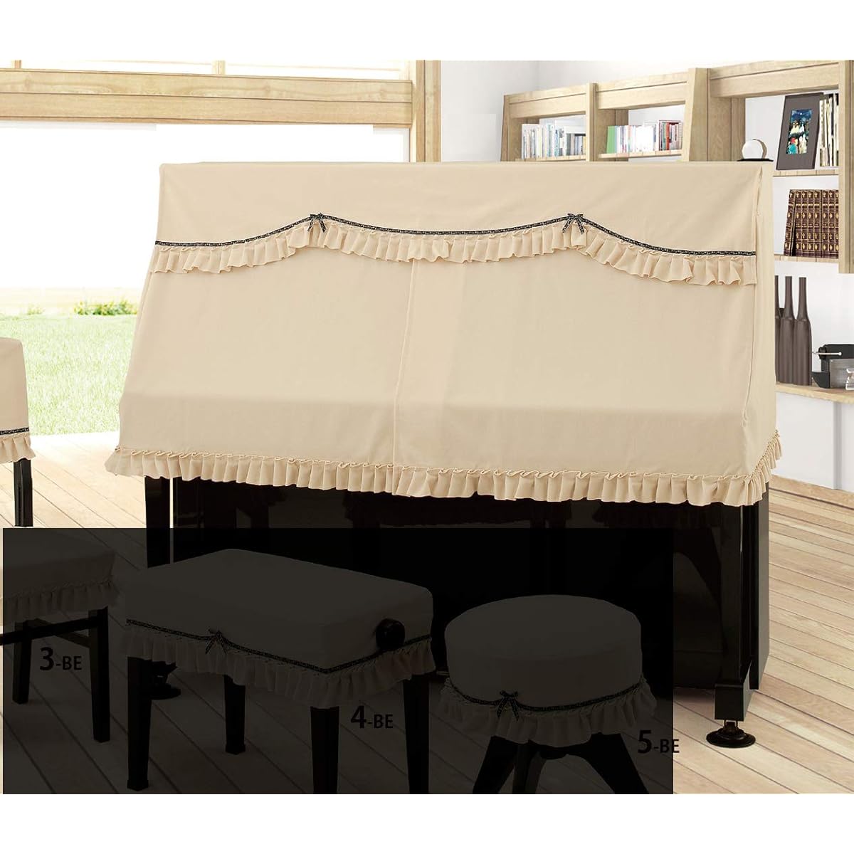 [Special edition UP with cloth] Piano cover (half cover) Alps H-OJ-BE (M/L size)