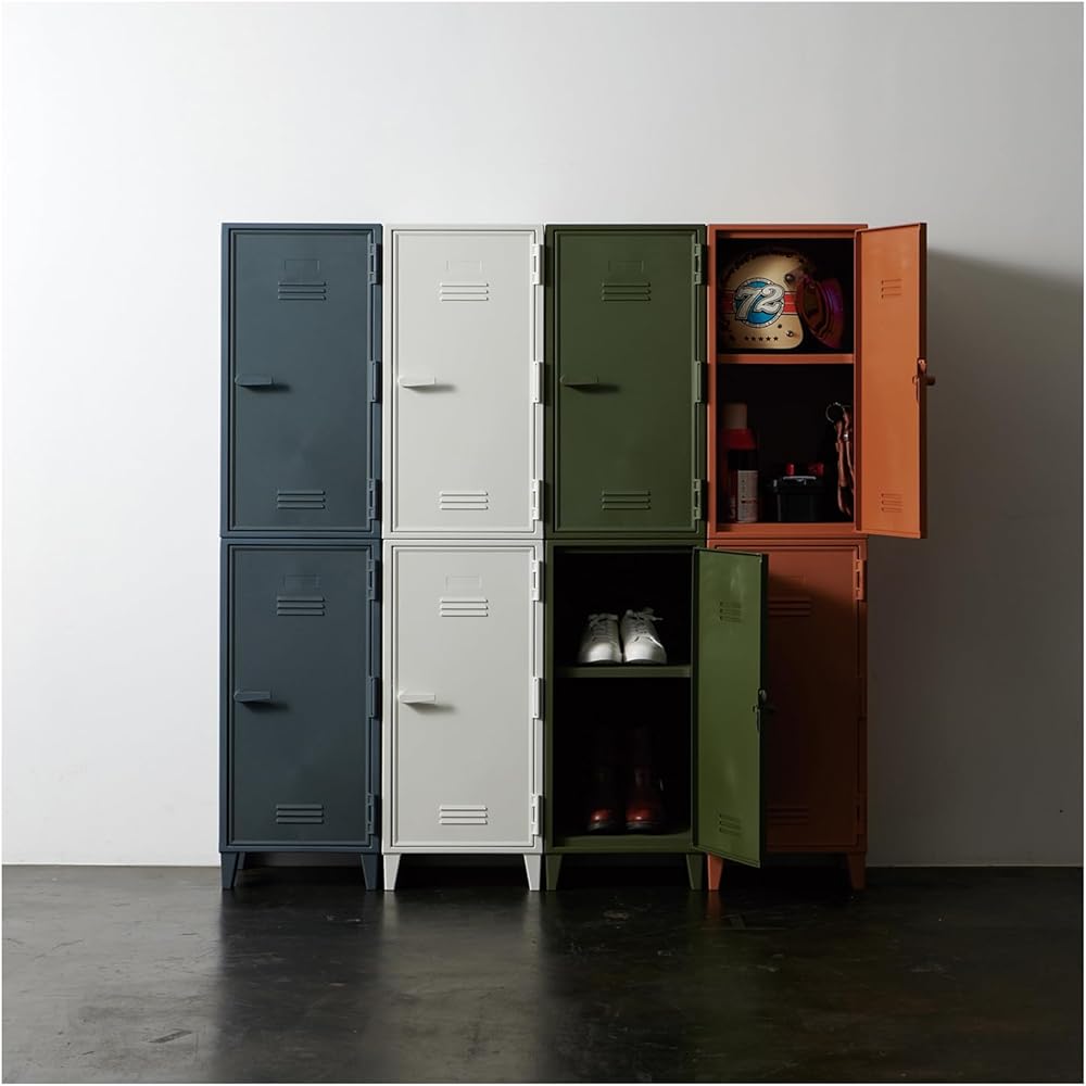 Tenma VAZZO Locker Type Storage Retro Peg Cabinet Green Width 35.5 x Depth 35.5 x Height 76.5 cm