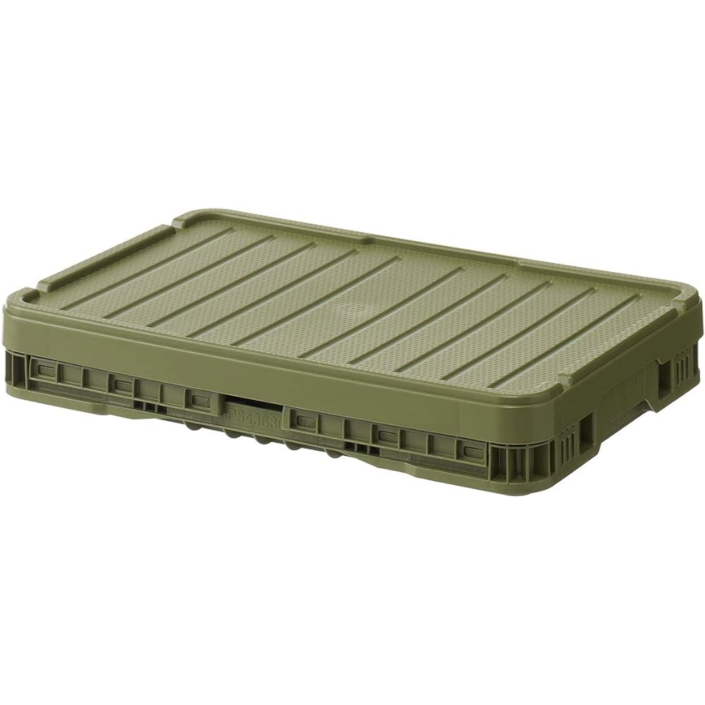 LOGOS Foldable Strong Container L (with lid) 73188023 Khaki Size: (approx.) Width 54.5 x Depth 37 x Height 31cm