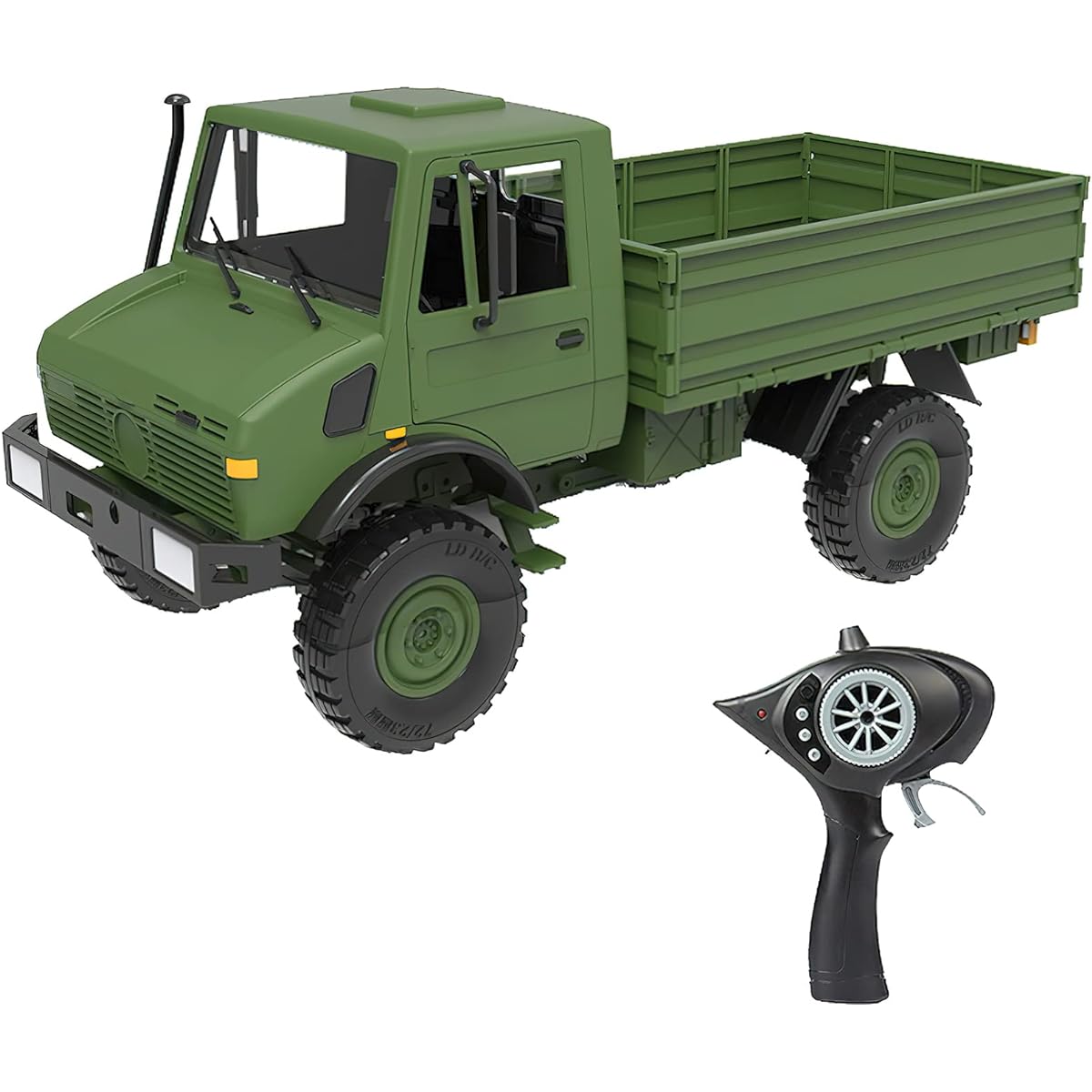 Mostop RC Military Truck 1/12 Scale Pickup RC Truck Crawler Toys for Kids Adults Throttle & Steering Control Electric Transport Truck Vehicle 2.4Ghz Remote Control Truck Kids Car Toys