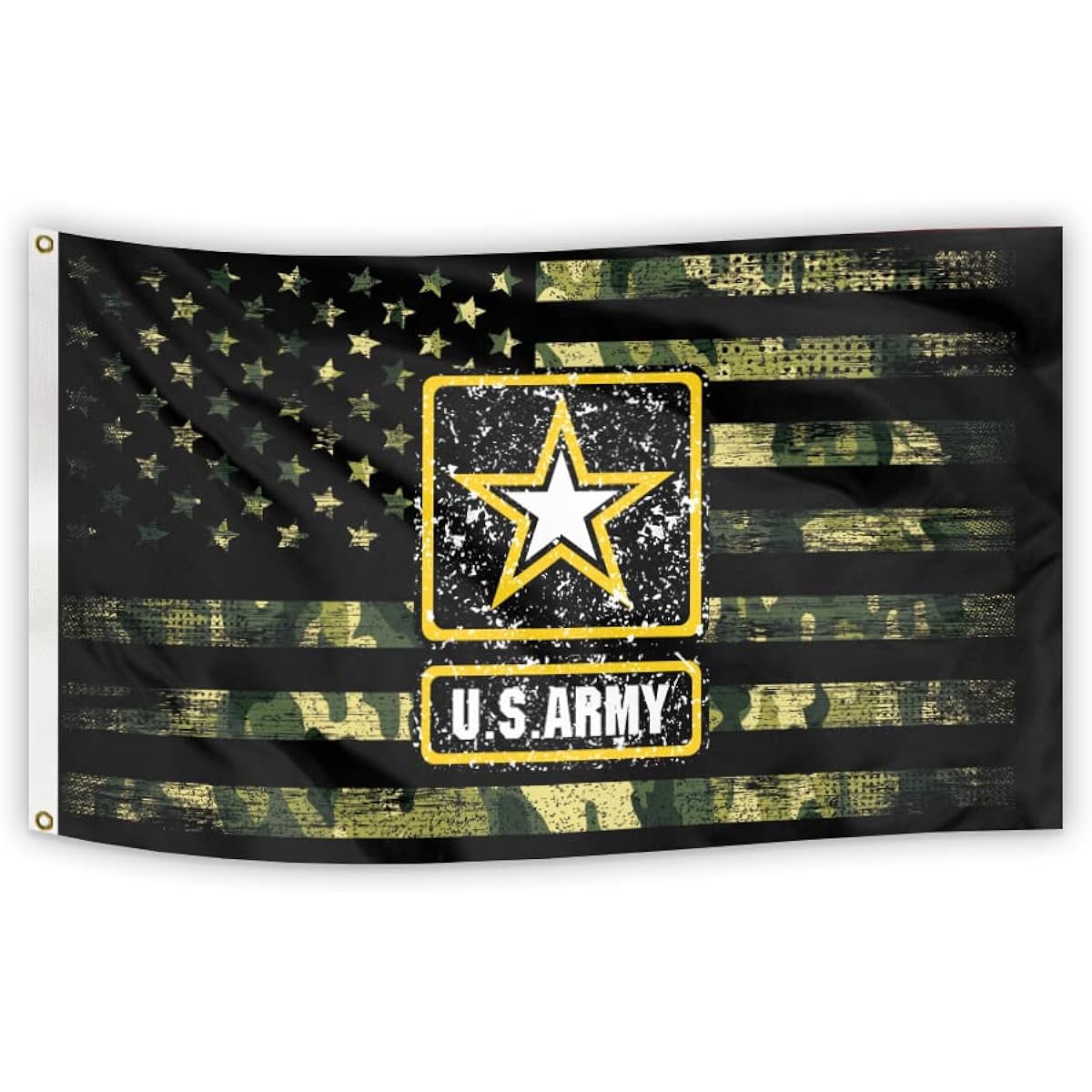 UGONG US Army Banner Double Sided Camouflage Flag 3x5ft for Outdoor and Indoor Use