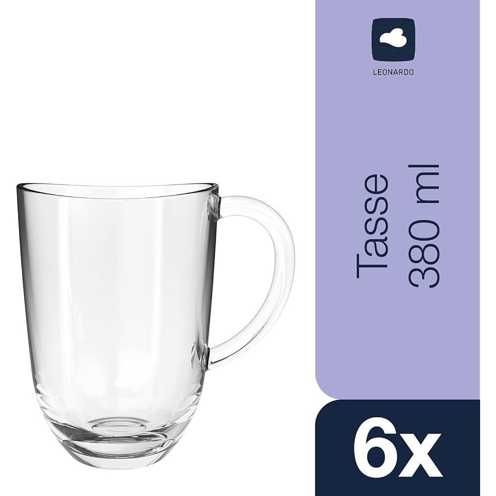 LEONARD Latte Macchiato Cup Set of 6 380ml Napoli 024203