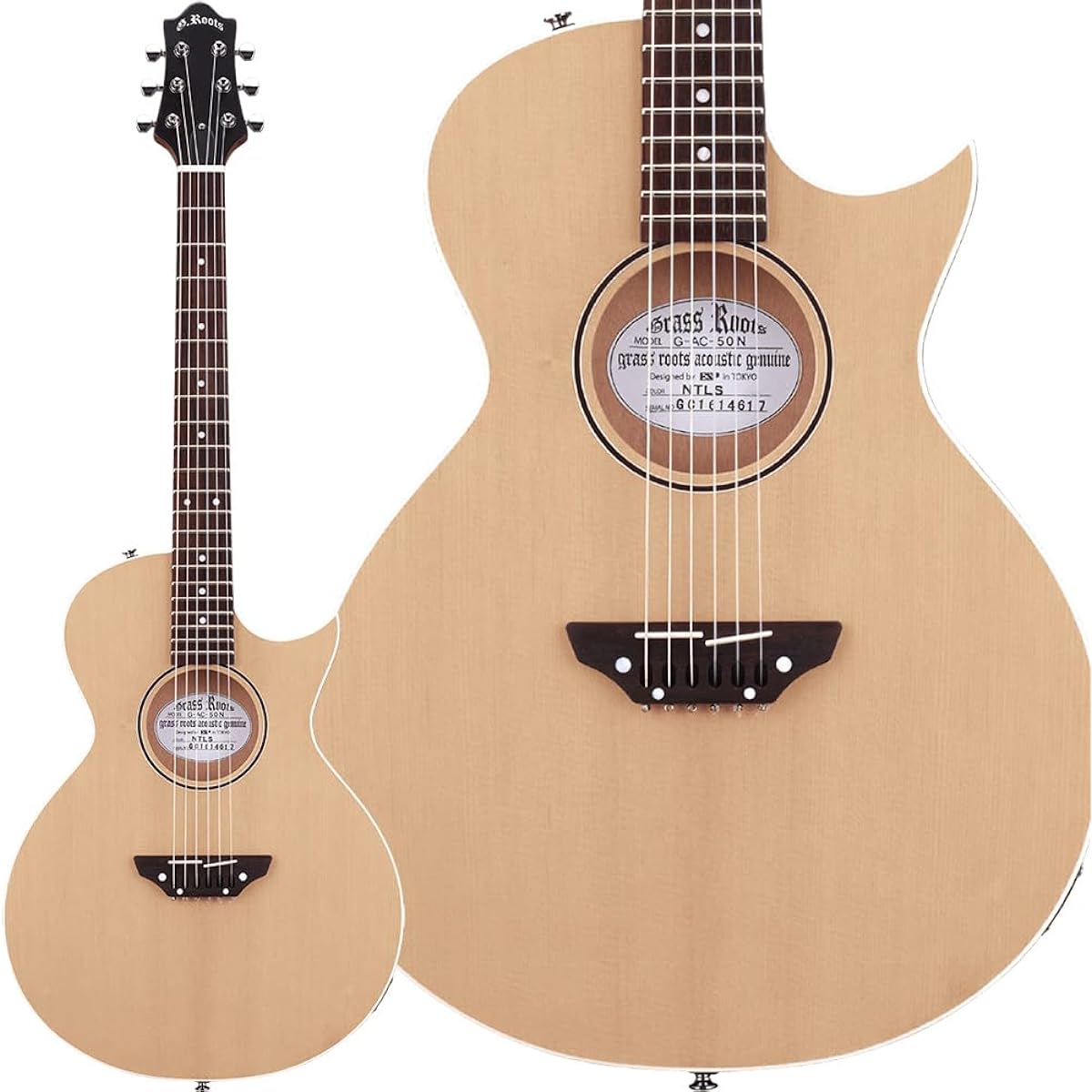 GrassRoots G-AC/N Natural Satin Elegant Guitar Nylon String Specifications Grass Roots