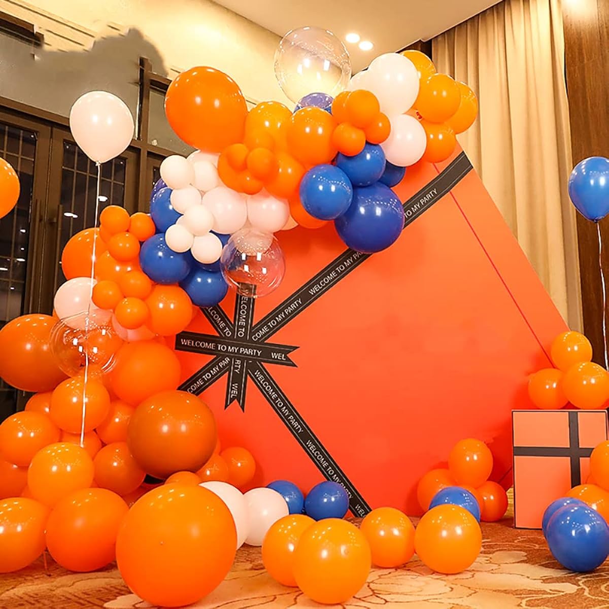 100pcs Orange Party Latex Balloons - 18"+12"+10"+5" Balloon Arch Kit for Birthday Party Balloons, Gender Reveal Balloons, Baby Shower Balloons, Wedding, Anniversary, Bridal Shower Party Decorations