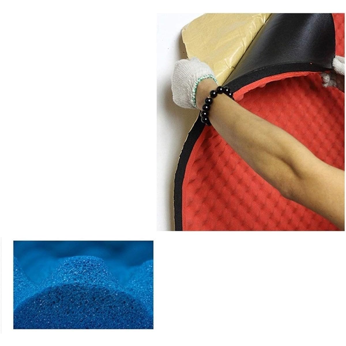 Multifunctional Sound Absorbing Cotton, Hotel Room Soundproofing Foam Studio Bar Acoustic Panel 5 Square Meters (Grey) (Blue)