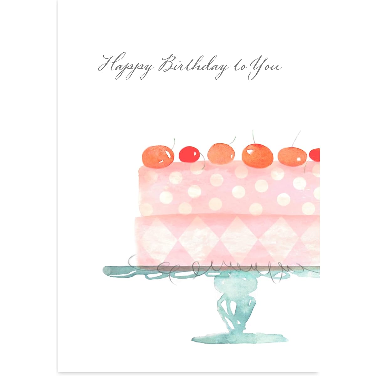Hallmark Business (25 Pack) Happy Birthday Cards (Pink Cake & Cherry) for Employees, Groups, Organizations, Churches, Staff