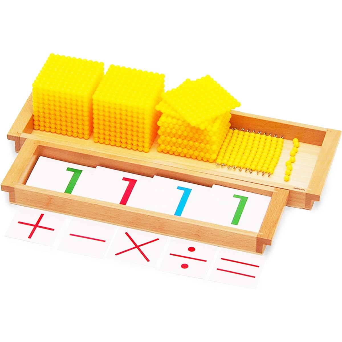 [MONTE Kids] Montessori Teaching Tools - Decimal Bank Game - Montessori Monte Kids Educational Supplies Learning Supplies Mathematics Authentic Teaching Materials Montessori Teaching Tools - Decimal Bank Game