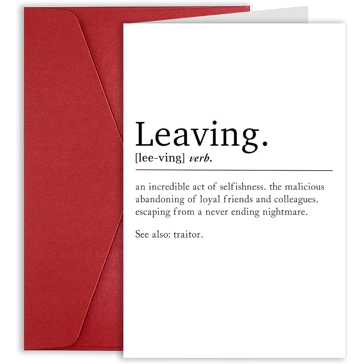 MOCO PAPER Funny New Job Retirement Cards, Definition of Retirement, Job Farewell Cards, Good Luck Cards, Colleague Retirement Cards, Colleague New Job Cards
