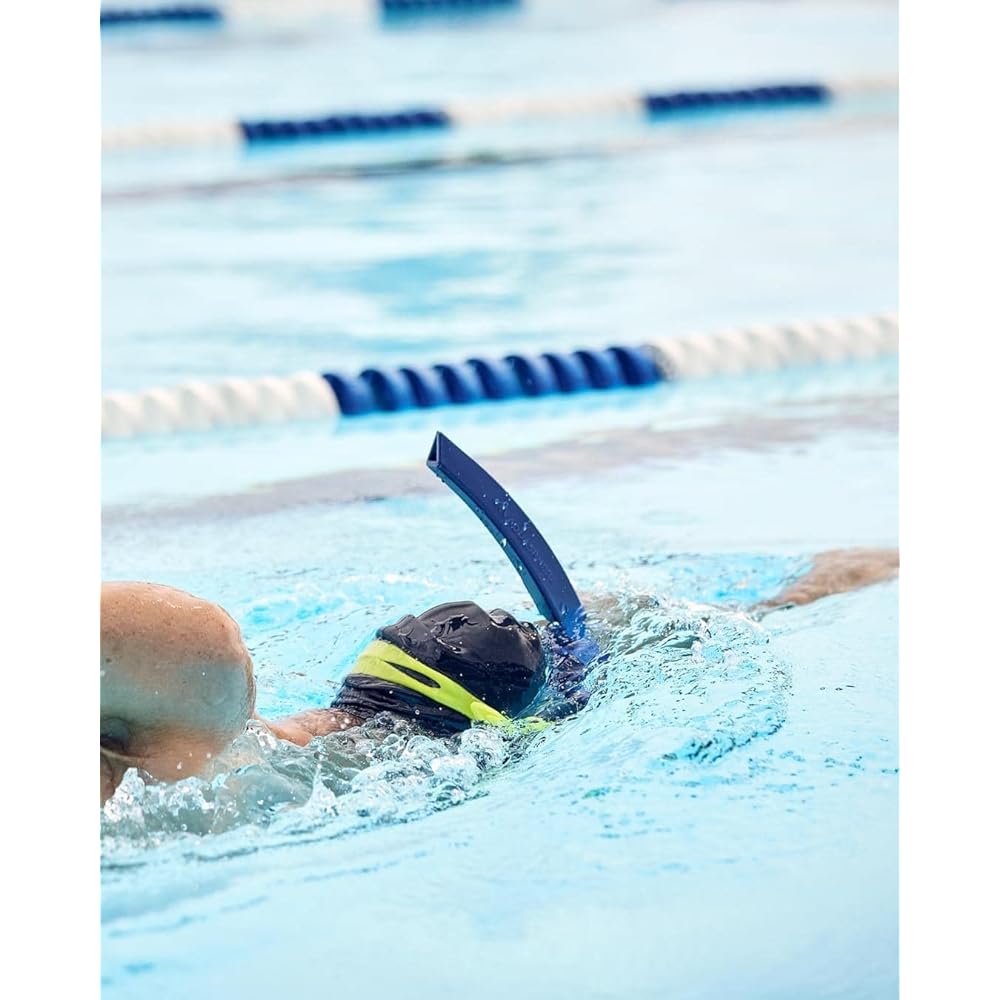 AQUASPHERE FOCUS SNORKEL NAVY/BRIGHT YELLOW Focus Swim Snorkel Small Fit Navy/Bright Yellow 173013