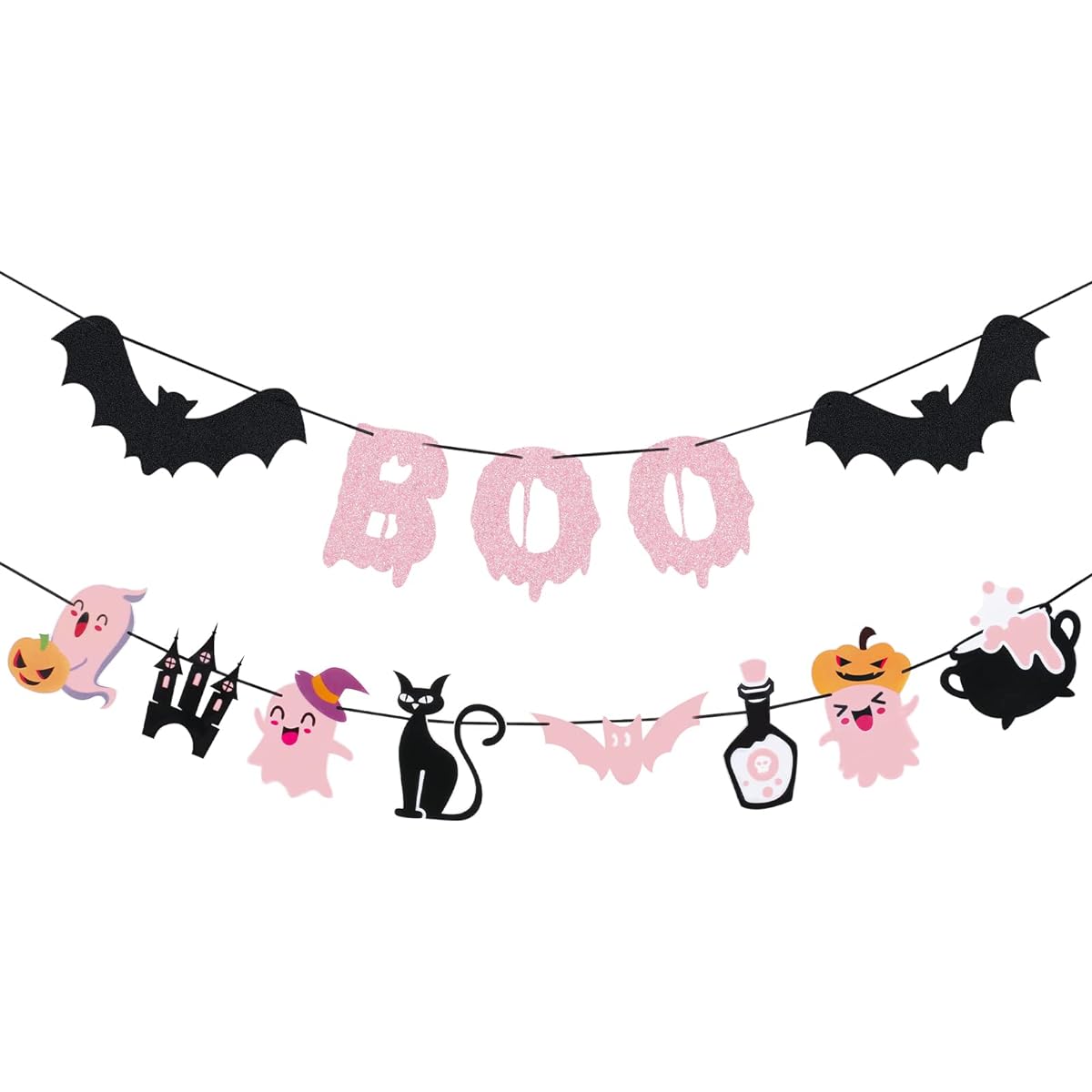 Pink Boo Banner Halloween Ghost Bat Garland Banner Little Boo Baby Shower Banner Pink Halloween Baby Shower Decorations Halloween Girls Baby Shower Birthday Decorations