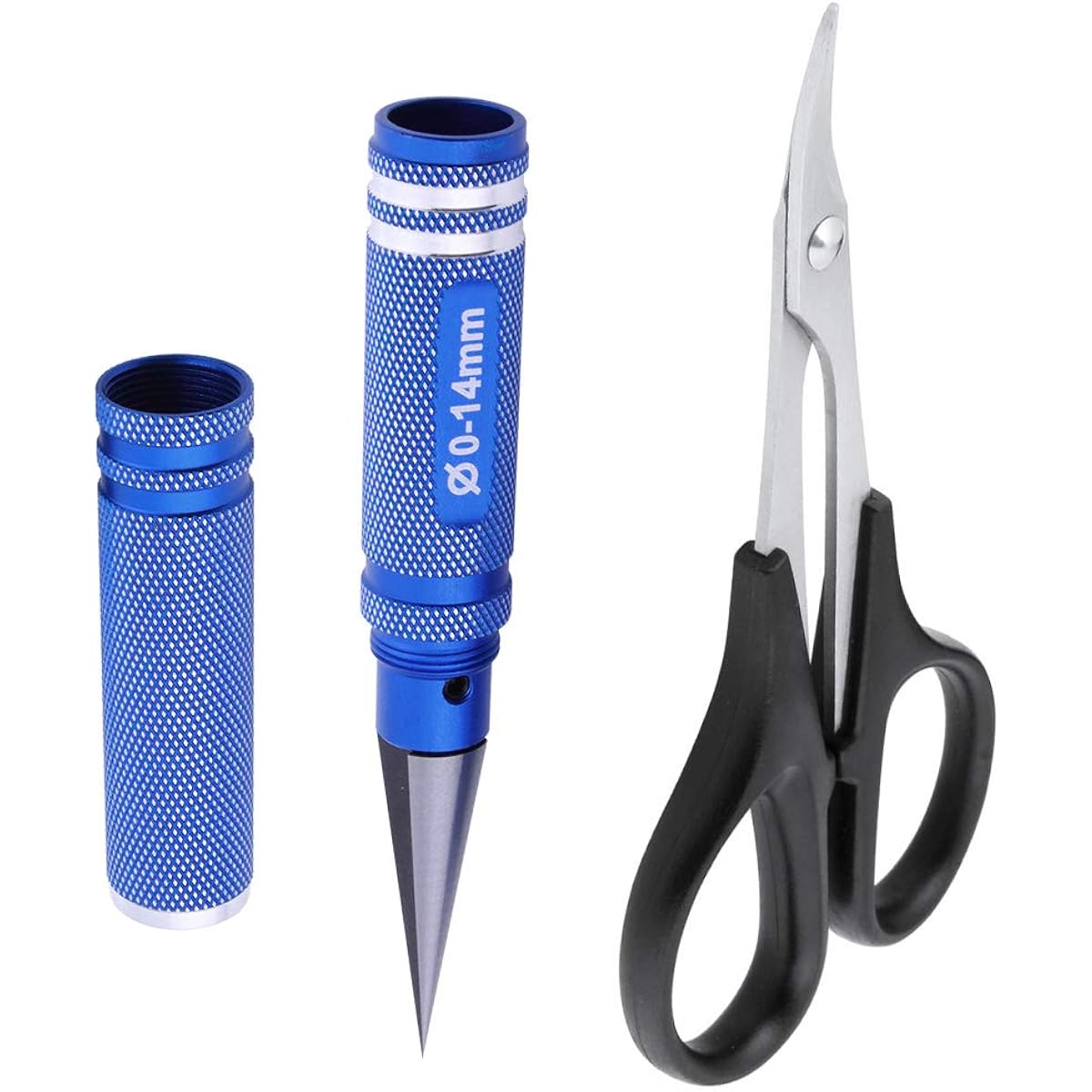 Hobbypark 0-14mm Hole Puncher Reamer with Sleeve and Curved Scissor Universal Tool for RC Car Body Shell Lexan Plastic 2925-6979