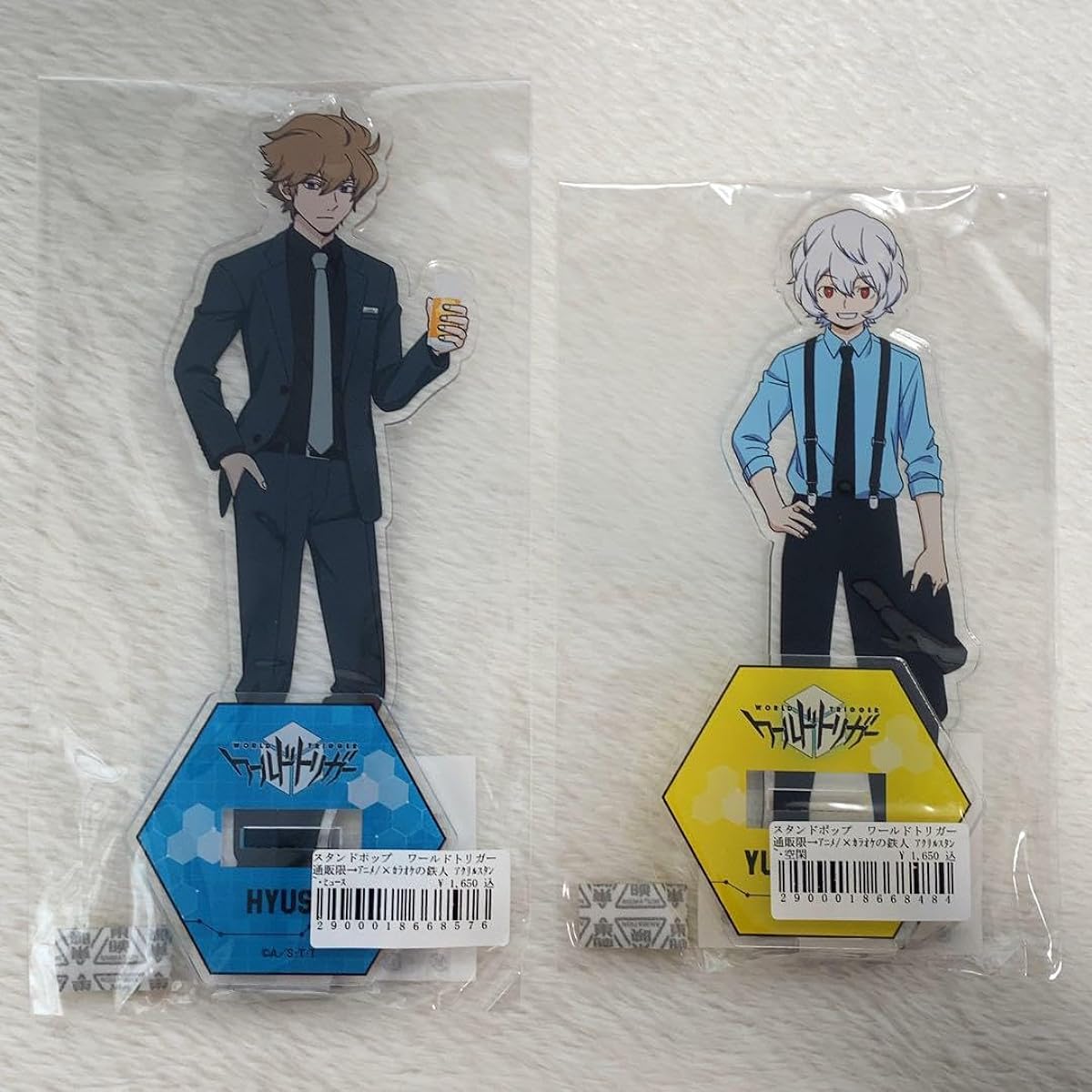 "World Trigger" x Karaoke no Tetsujin Acrylic Stand Hughes and Yuma Kuga LZ
