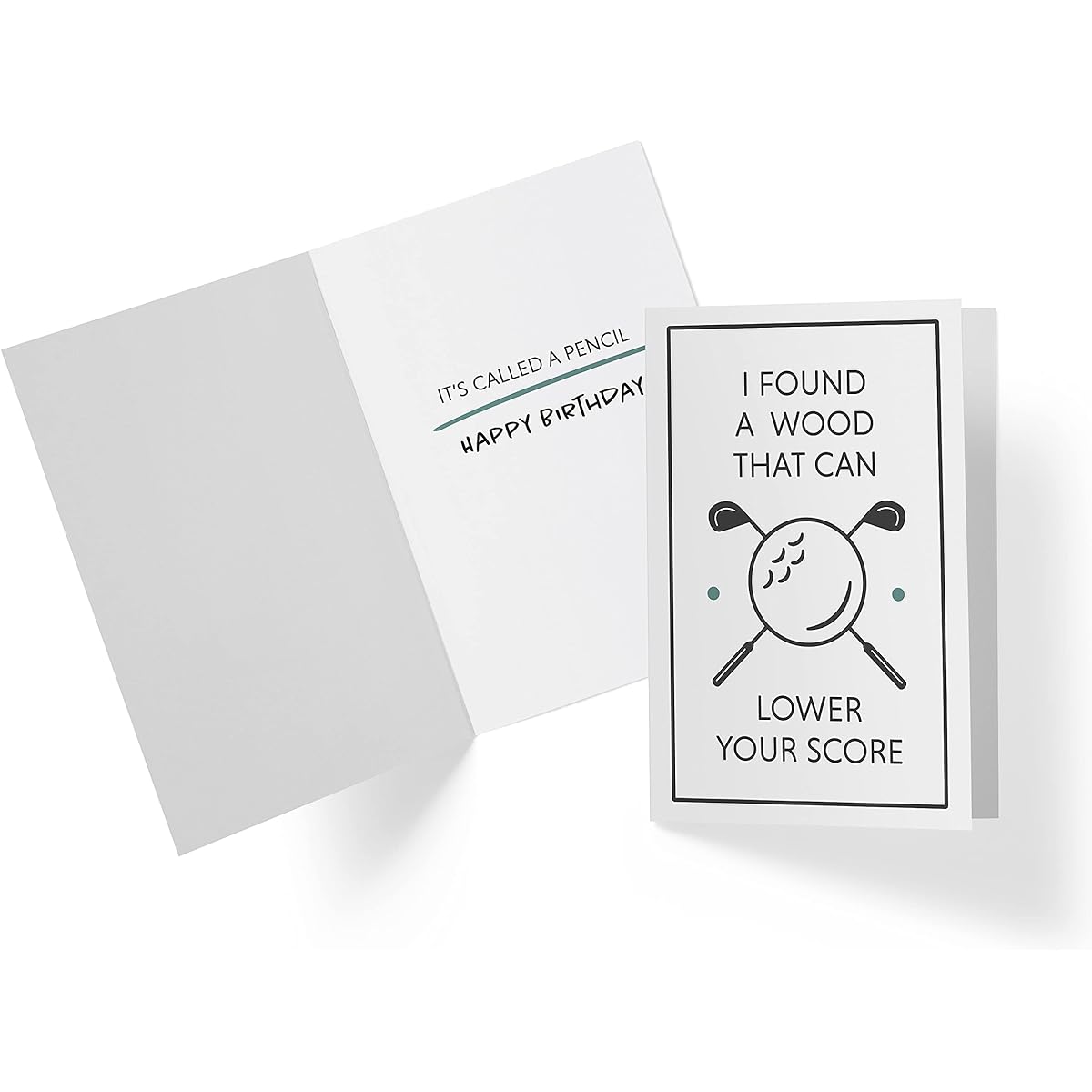 Karto Funny Birthday Cards for Her, Golfer Anniversary Card, Perfect for Dad, Golf Birthday Card for Boyfriend or Husband (Pencil)