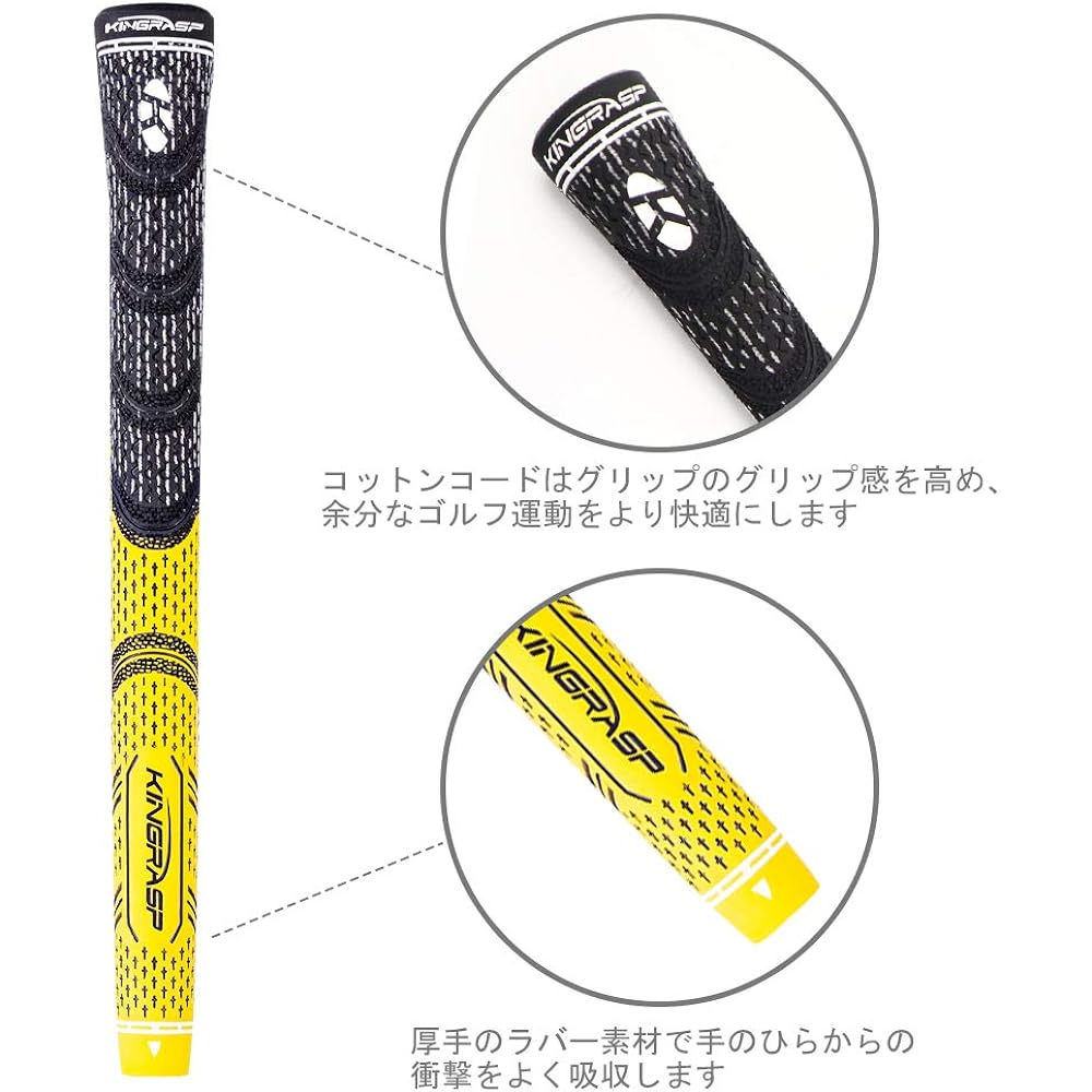 [Replacement tool included] Golf grips, non-slip rubber, multicolor, no backline, standard size, free tape included, set of 9