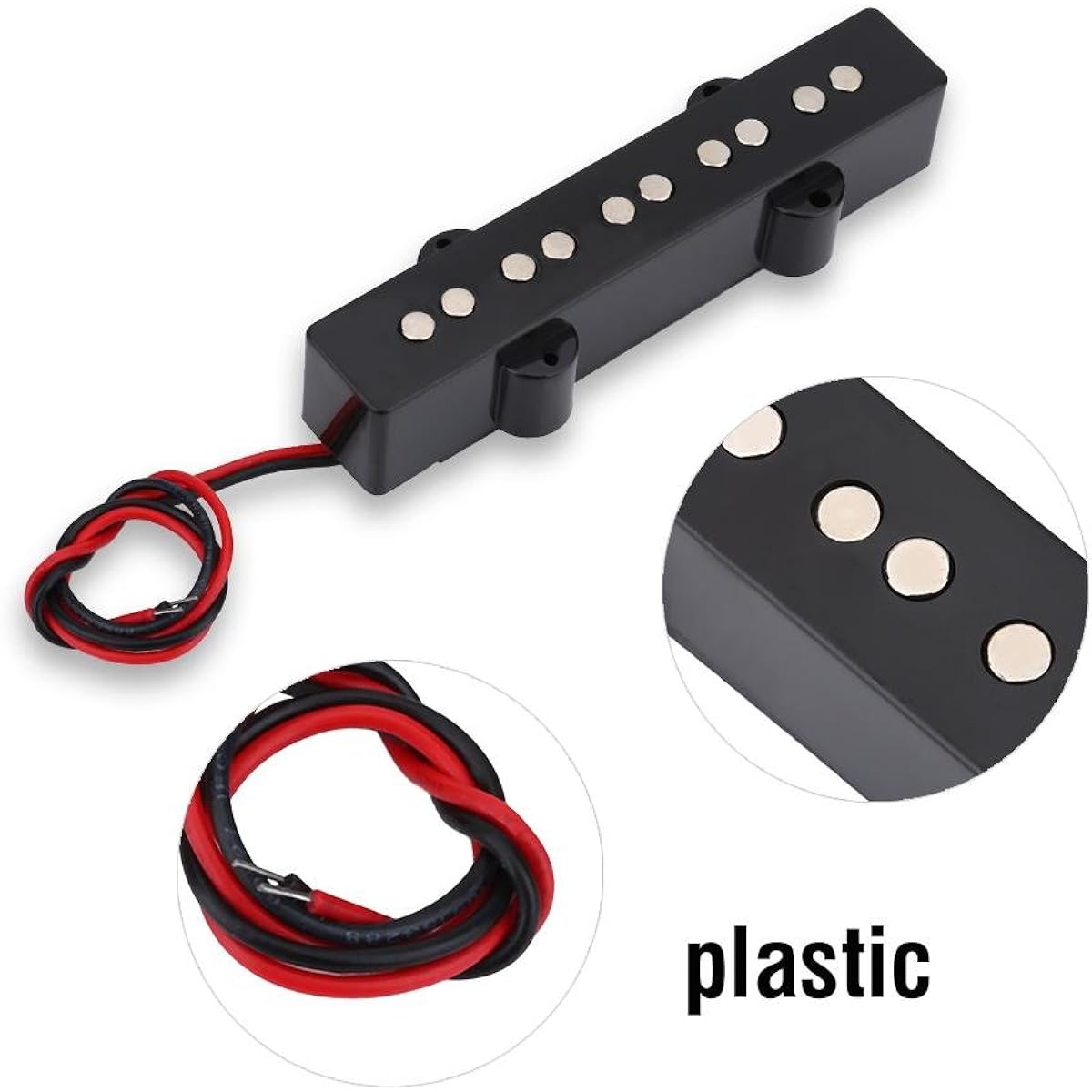 Guitar Bridge Pickup 2pcs 5 String Open Bass Humbucker Replacement Part Csrews & Springs Jazz Bass with V Pickup