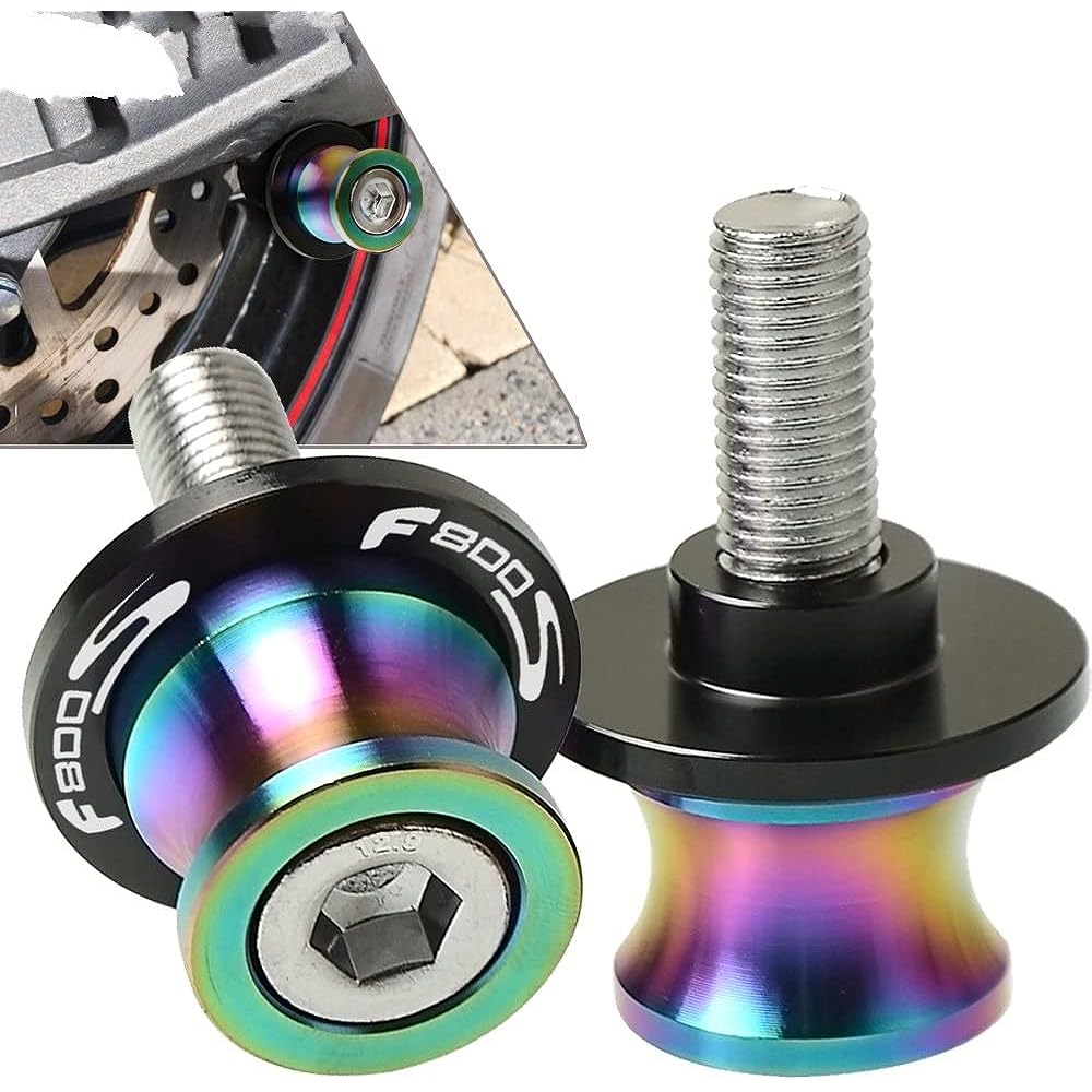 Motorcycle Swing Arm Bobbin Spool M8 Swing Arm Stand Screw Motorcycle Swing Arm Spool Slider For B-M-W F800S 2006 2007 2008 2009 2010 2011 2012 2013 2014 (Color : A)