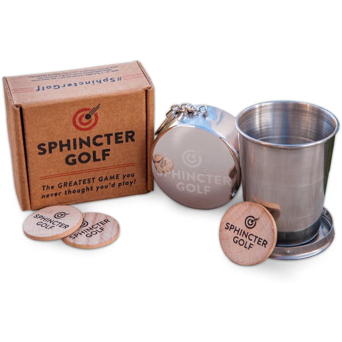 Sphincter Golf Game Set. Party Game, Novelty Gift, Awkward Family Gatherings, White Elephant, Gag Gift. Absurd Yet Highly Amusing.