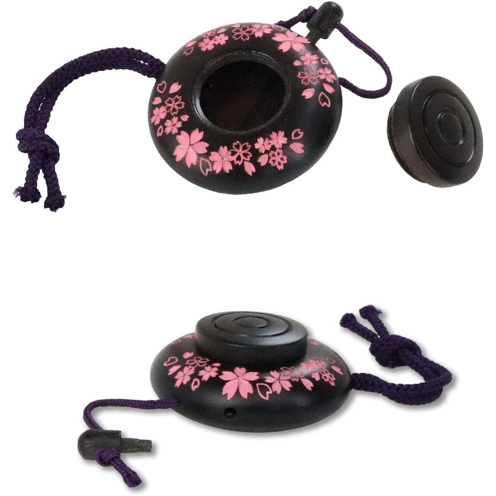 Incense holder small size pink cherry carving
