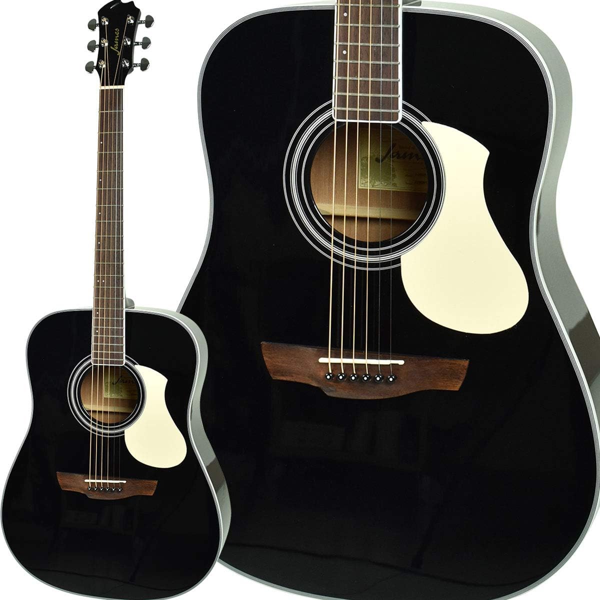 James J-300D Black Acoustic Guitar Dreadnought Type James