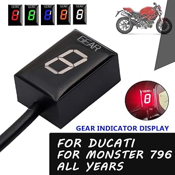 Digital Meter Display Motorcycle Accessories Gear Indicator Gear Display Meter ECU Mount Speed Display Ducati Monster 796 Monster Monster 796 2014 Indicator Meter Display