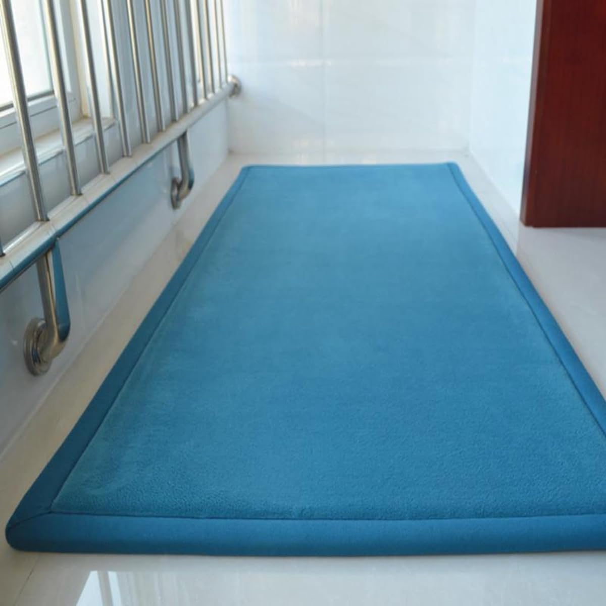 Piano Soundproof Carpet, 3cm Thick, Coral Piano Rug, Square, Floor Mat, Plain, For Digital Pianos, Anti-Scratch, Anti-Slip, Soundproof, Durable, Vibration Absorbing, Blue 2, 70x160cm, Percussion, Gift, Chair, Bass Drum