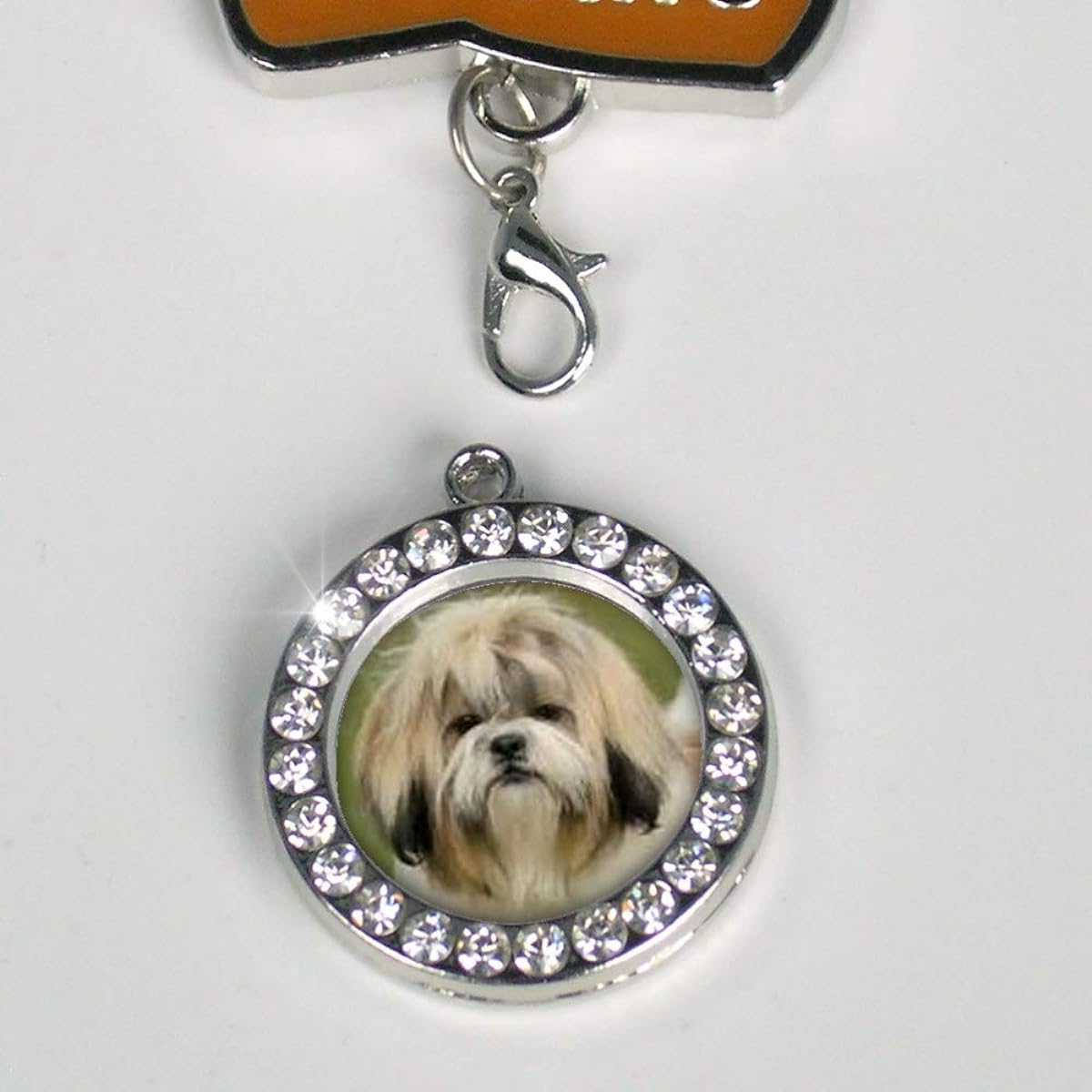 Shih Tzu Christmas Ornament Keychain Zipper Pull - Insert Your Own Dog Photo Personalized
