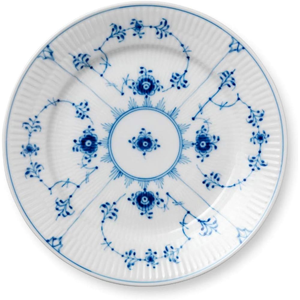 [Regular Imported Product] Royal Copenhagen Blue Fluted Plain Plate Dish 19cm Wedding Gift Present 1017199